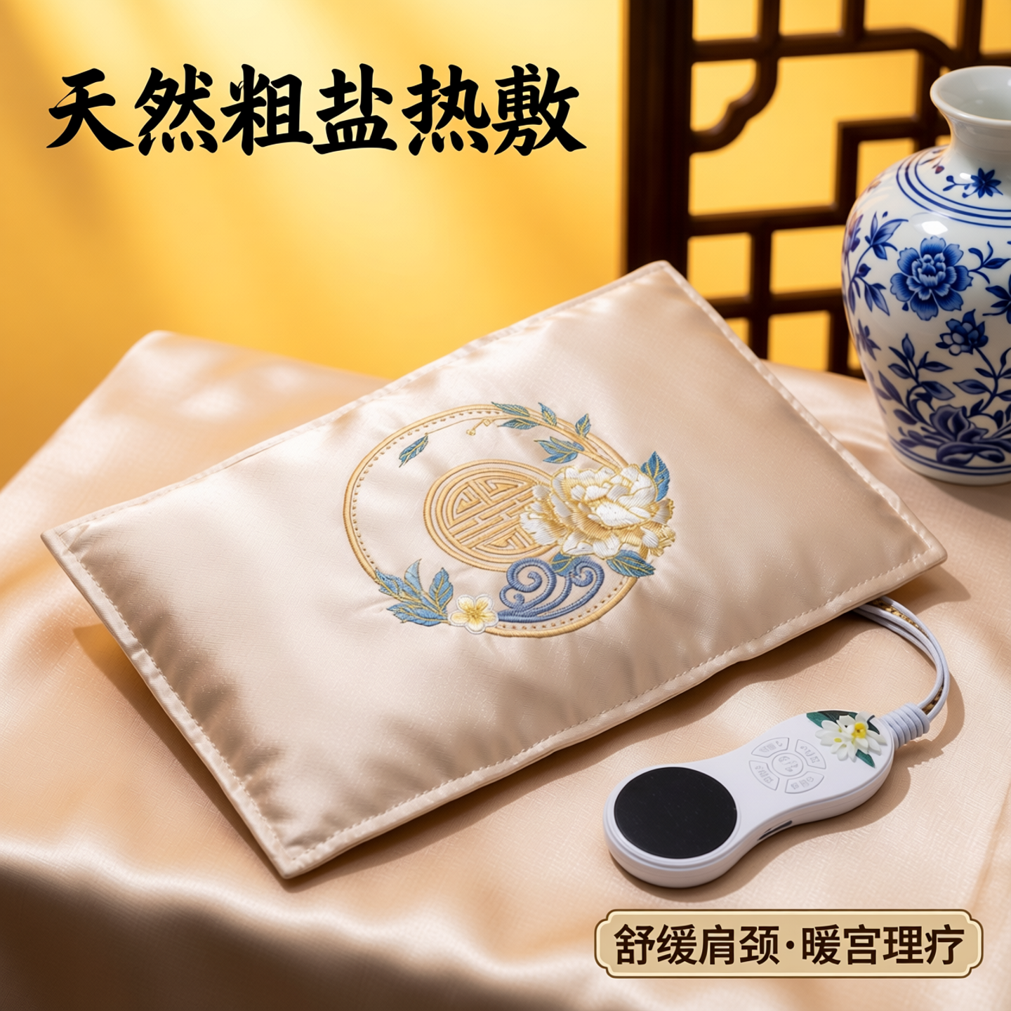 盐袋海盐热敷包理疗袋电加热粗盐生理期热敷袋肩颈肚子腰部艾草包
