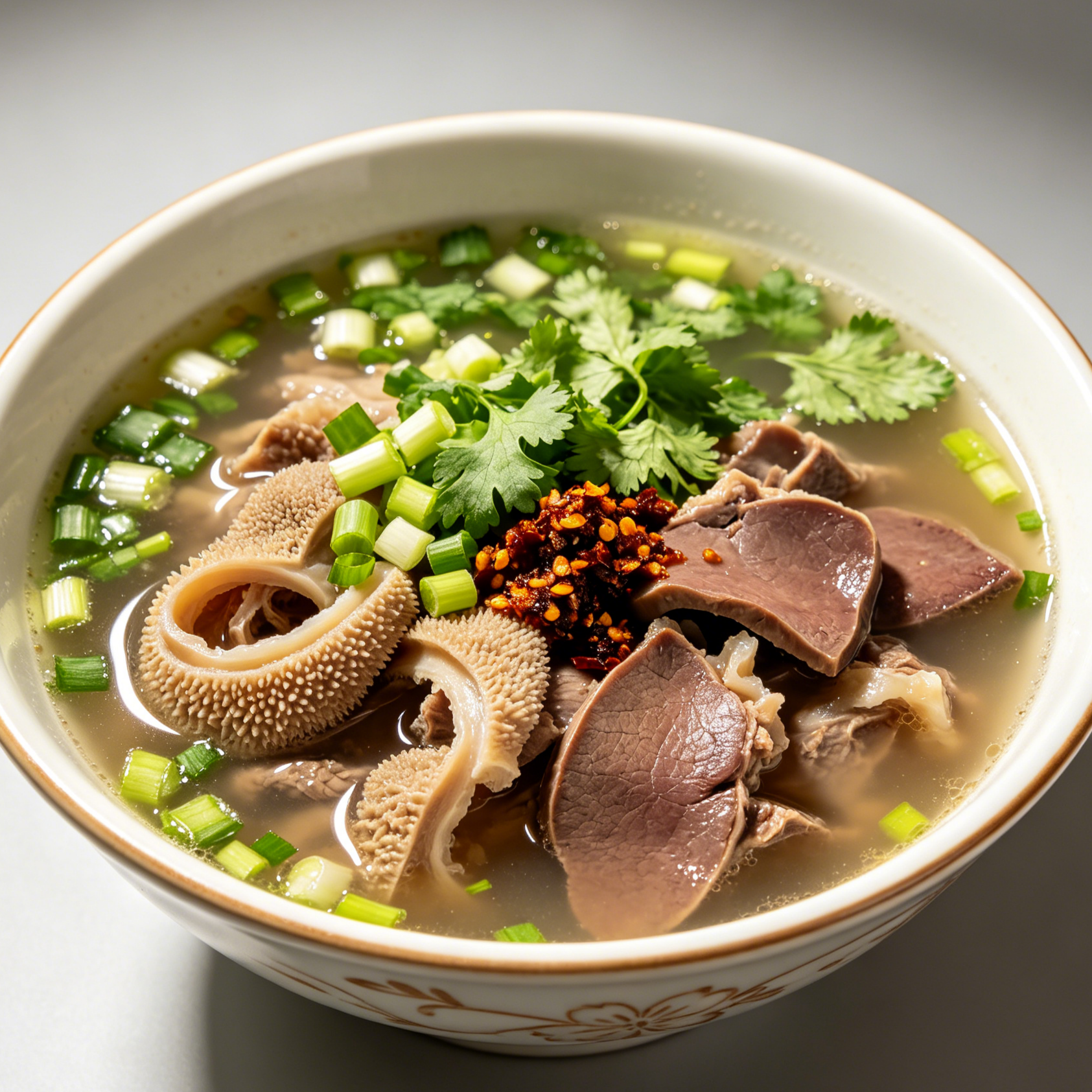 羊杂汤内蒙特产速食品香辣新鲜羊杂可加热熟食真空零食小吃