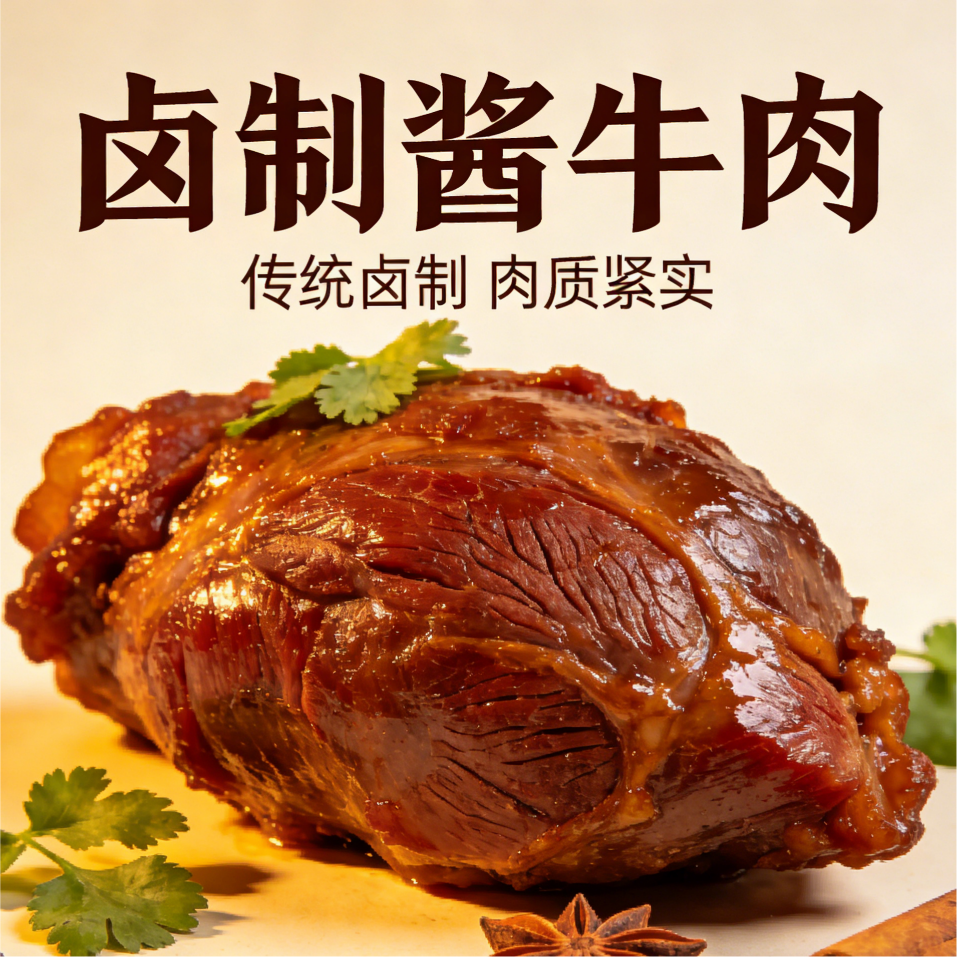 内蒙古草原酱牛肉特产即食低脂卤牛肉熟食真空熟牛腱子肉零食健身