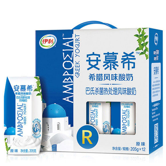 伊利安慕希希腊风味酸奶生牛乳发酵205g*12盒常温礼盒装属于什么档次？