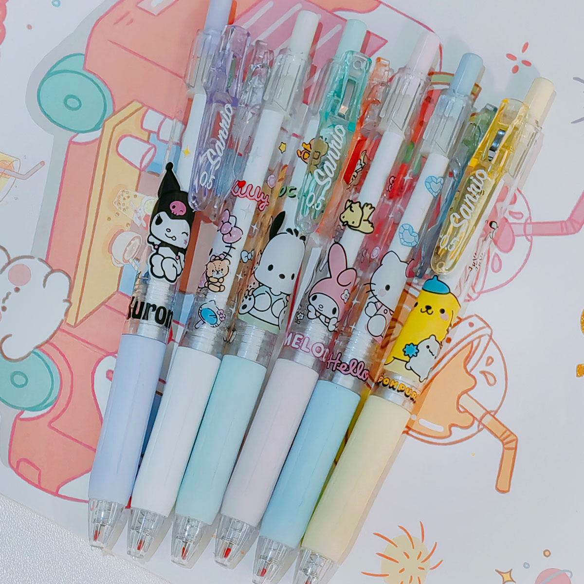 按动中性笔三丽鸥可爱卡通笔