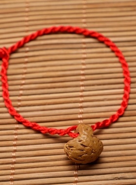 手工雕刻野生毛桃核桃篮婴儿宝宝儿童成人手绳手链桃胡