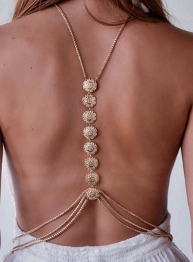 流苏身体链胸链全身毛衣衣服裙子连衣裙领口后背挂脖身体装饰链女