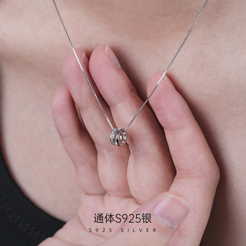 榕树下S925纯银极简风小蛮腰转运