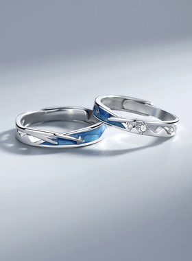 999纯银情侣对戒刻字定制不掉色