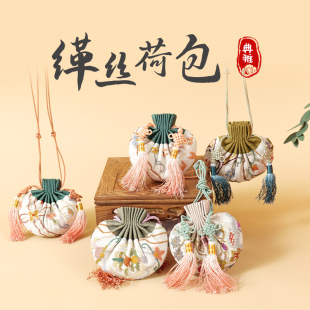 缂丝苏绣荷包配饰 中国风原创手工刺绣珍珠胸针 苏绣系列 CACU