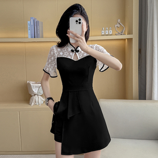 国风改良旗袍连衣裙两件套足疗养生师减龄套装足浴柔式技师工作服