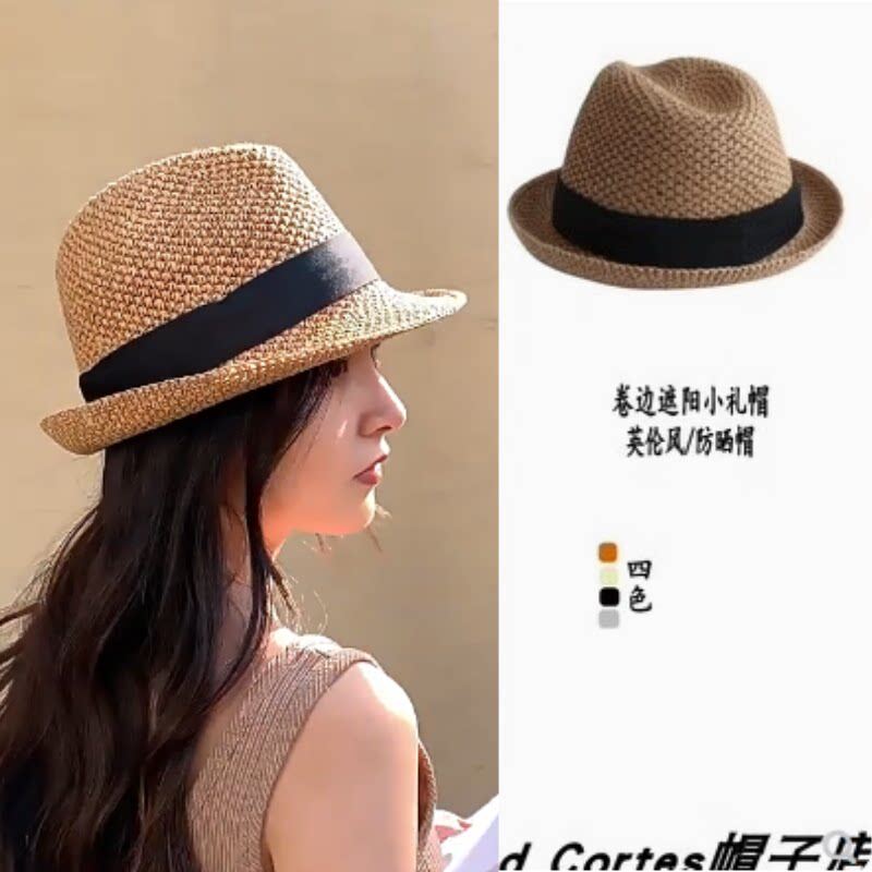 Mad Cortes日本2026夏英伦风爵士帽遮阳草帽女防晒太阳帽男小礼帽