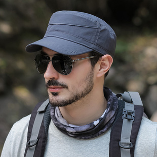 JOZOZ帽子男士登山平顶鸭舌帽夏季户外遮阳防晒帽2025新款秋冬季