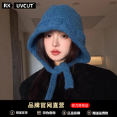 UVCUT毛线帽子女秋冬天保暖护耳出游骑行防寒网红雷锋帽针织帽