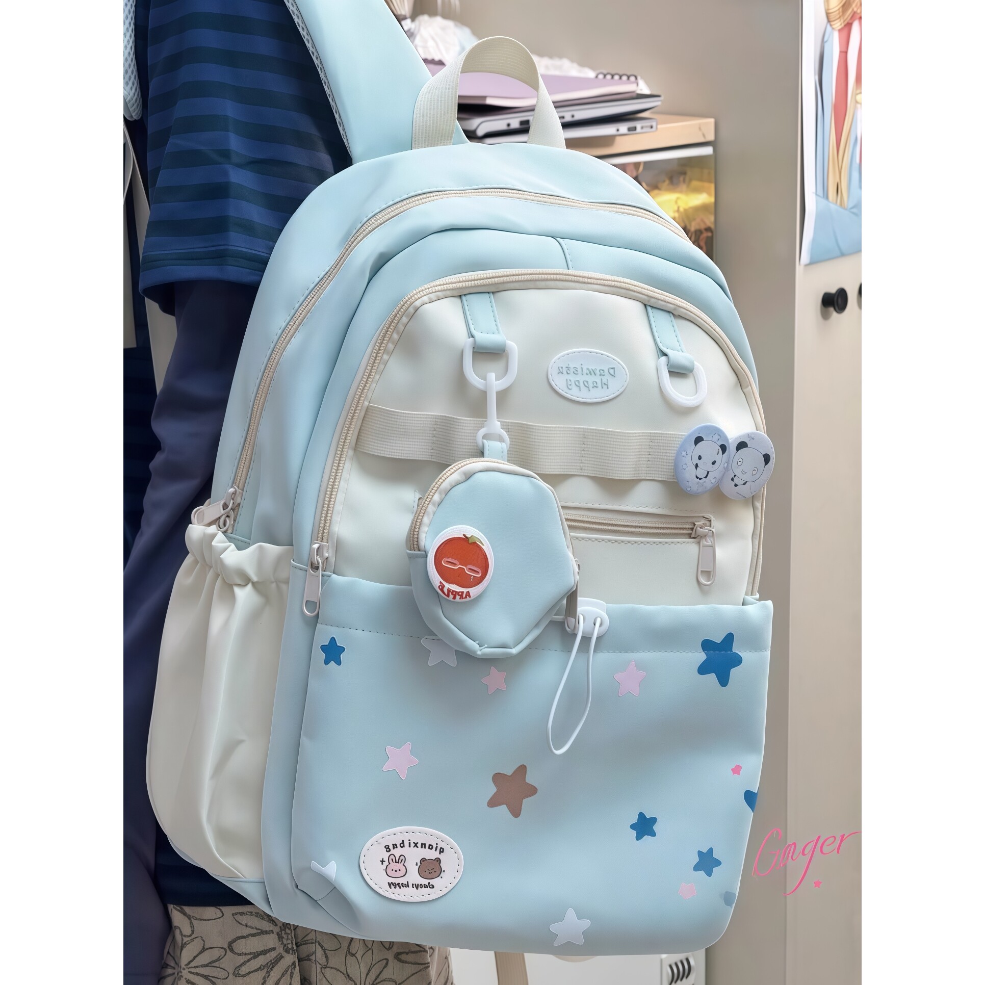 法国MlcanI Kans可爱迷你双肩包女孩小学生书包初中旅行宝藏背包