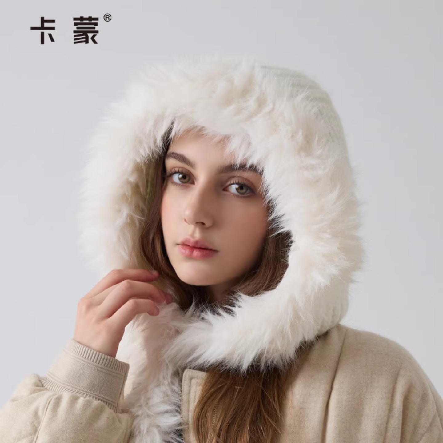 卡蒙新款羊毛女士护耳针织帽