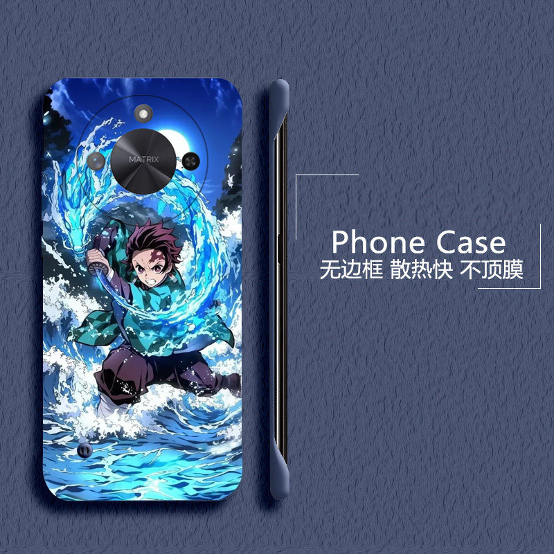 鬼灭之刃适用华为mate70手机壳mate60pro无边框mate50e散热mate40新款mate30半包20x超薄硬防摔保护套男女5g
