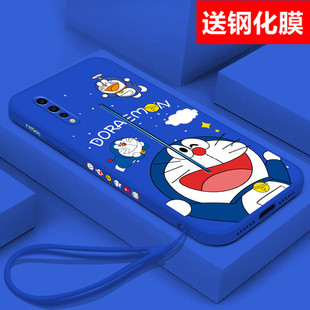 送钢化膜vivoiqoo手机壳蓝胖子iqoopro软壳爱酷新款V1824A多啦a梦男女卡通可爱硅胶挂绳不会撞壳情侣网红套薄