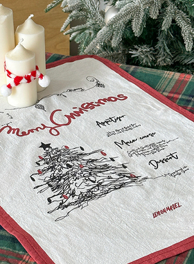 圣诞节挂布简约圣诞树背景布拍照装饰道具民宿餐厅装饰拍照道具