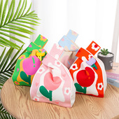 38女神节礼品袋花朵针织手提包编织手腕包女生礼物包装 袋伴手礼袋