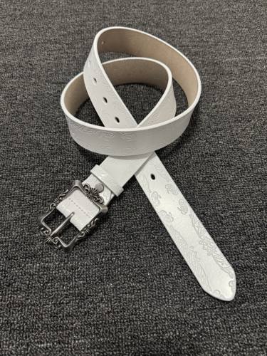 Vanan 中古真皮宫廷雕花针扣腰带 vintage小众简约高级感通勤皮带
