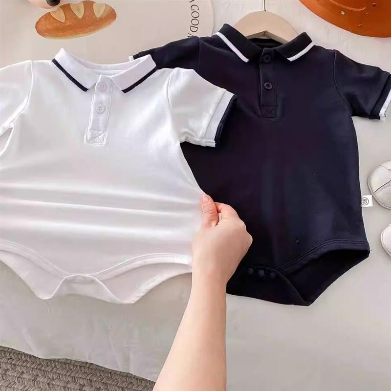 男童衣服夏季短袖Polo衫包屁哈衣婴儿连体衣宝宝翻领周岁棉质爬服图片