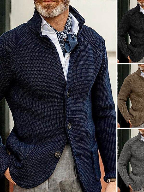 2023秋季新款立领毛衣休闲长袖夹克针织开衫外套男Men's sweaters