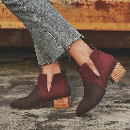 ladies fashion martin boots for women 4cm heels flat shoes