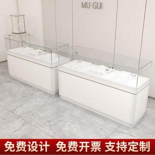 定制珠宝首饰柜台样品展览展示柜博物馆文物展台商场玻璃柜展示柜