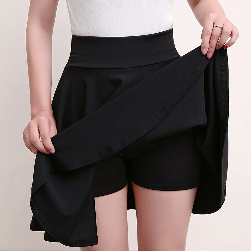 2024a字裙广场舞中长裙半身百褶防走光45CM蓬蓬裙子women clothes