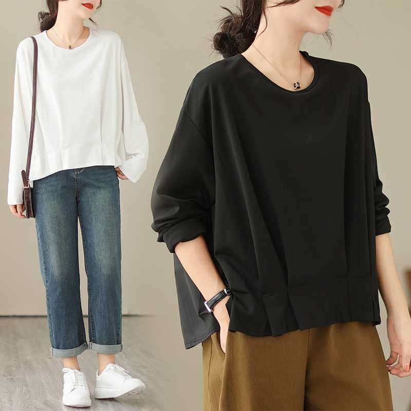 2024新款卫衣韩版大码宽松型前短后长不规则外套女women clothes
