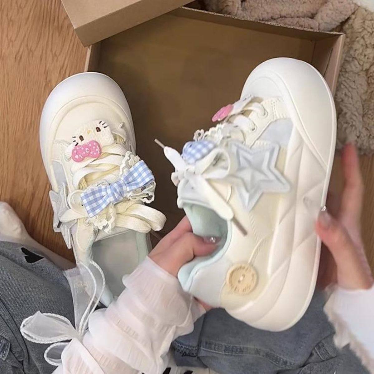 小众设计感厚底面包鞋女2025新款秋季可爱鞋子学生运动大头小白鞋,女鞋,休闲板鞋,淘宝优惠券,粉丝福利购,淘宝优惠卷