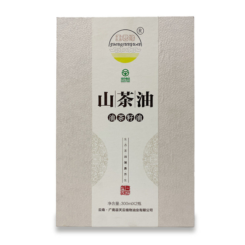 云南高原特产重君缘.山茶油600ml礼盒装一级压榨山茶油