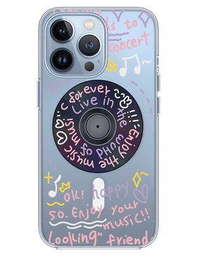 magsafe磁吸适用于苹果17E手机壳iPhone17promax新款12mini透明高级女创意16pro涂鸦唱片14pls音乐播放器11男