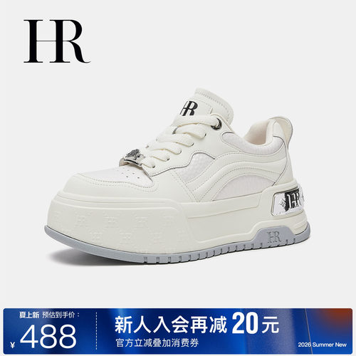 HR赫莲娜新款厚底百搭小白鞋