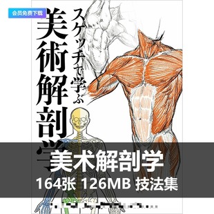 A119加藤公太技法集美术解剖学肌肉骨骼结构速写临摹教程参考素材