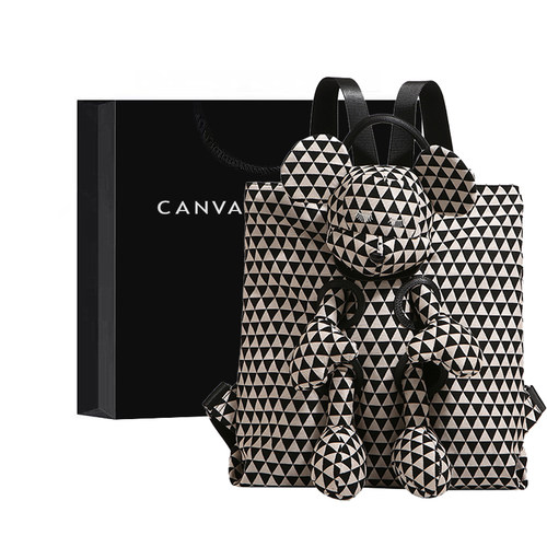 Canvas&Ketch时尚女公仔双肩包