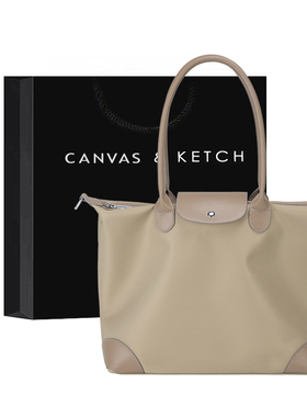 Canvas&Ketch尼龙布大容量托特包电脑通勤包手提女包旅行包饺子包