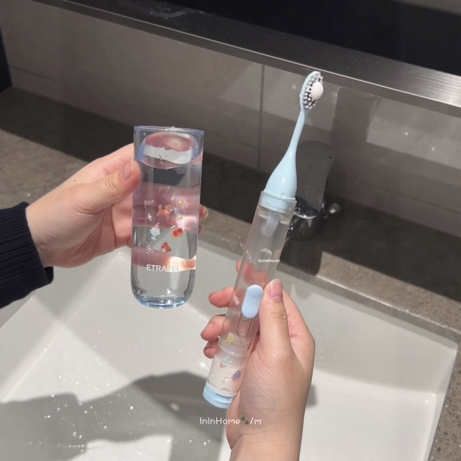 【旅行好物】折叠牙刷便携出差套装牙刷牙膏一体迷你小巧洗漱套装