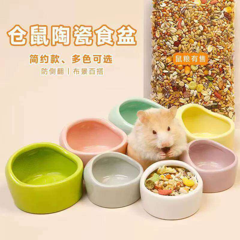 仓鼠盆食盆金丝熊松鼠刺猬防翻防溅食碗饲料盒仓鼠用品全套饭碗
