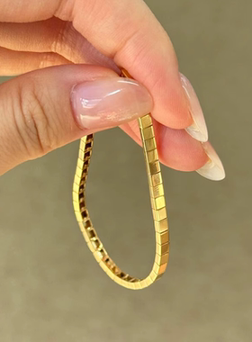 简约亮面方块手链轻奢小众精致