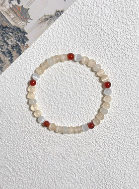 民族风仿红玛瑙猫眼荔枝冻手串女