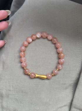 小鱼仿太阳石手串女款串珠手链