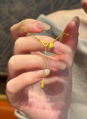 金色Y字项链女款2026新款锁骨链