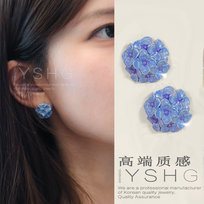 许我耀眼赵露思同款绣球花耳钉女