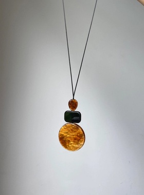 几何圆片项链女款2025新款毛衣链