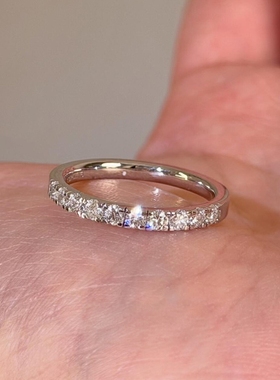 爆闪素圈戒指女轻奢高级感指环