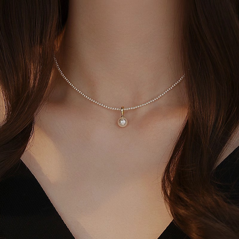 小米珠仿珍珠项链女2025新款爆款