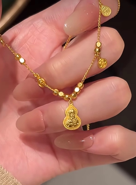 碎碎冰葫芦项链女轻奢小众锁骨链