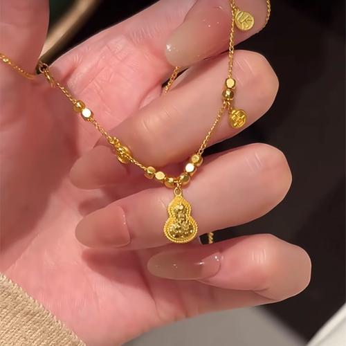 碎碎冰葫芦项链女轻奢小众锁骨链