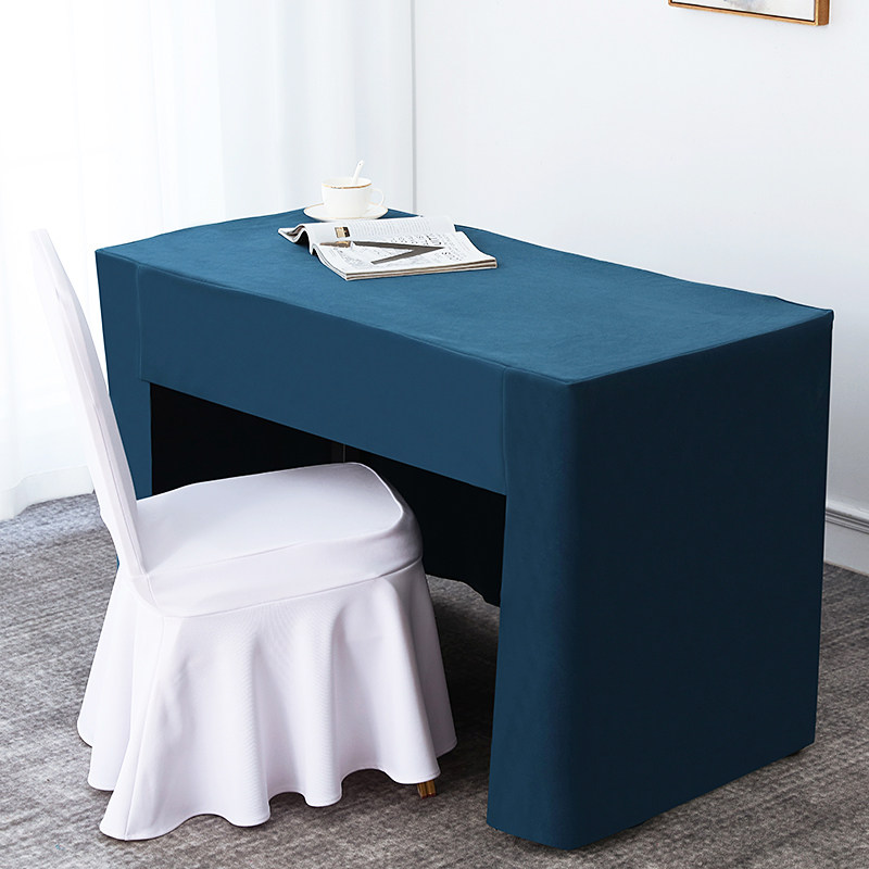 加厚会议台尼桌布展会活动酒店会议室桌子套绒面高档台泥桌罩定做