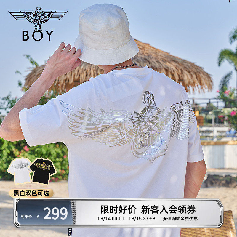 boylondon24银烫钻翅膀短袖短袖图片