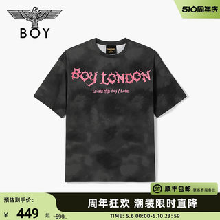 【蔷薇之恋】 BOYLONDON潮牌短袖春夏朋克个性印花圆领T恤N01036