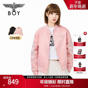 飞行员夹克开衫 BOYLONDON女潮牌春季 立领外套W23903 羽翼流光